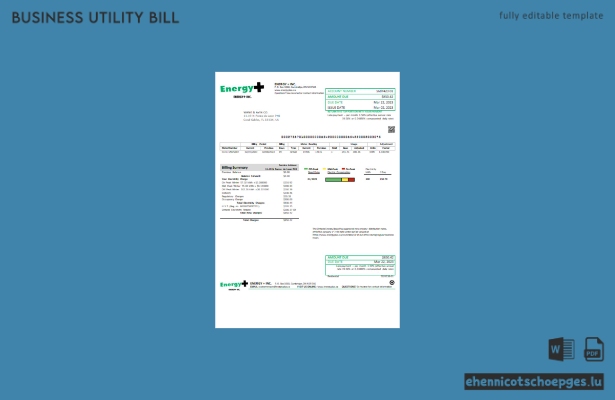 Beispielrechnung des Stromversorgers Energy Plus für Unternehmen (Vorschau)